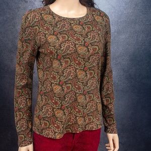 JONES NEW YORK SPORT - PAISLEY PRINT - LONG SLEEVE